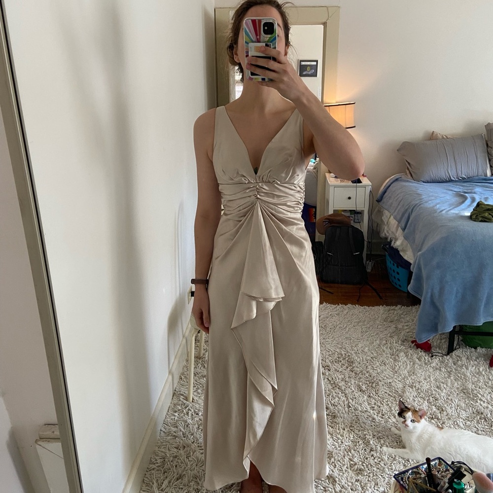 Elegant Beige Evening Gown